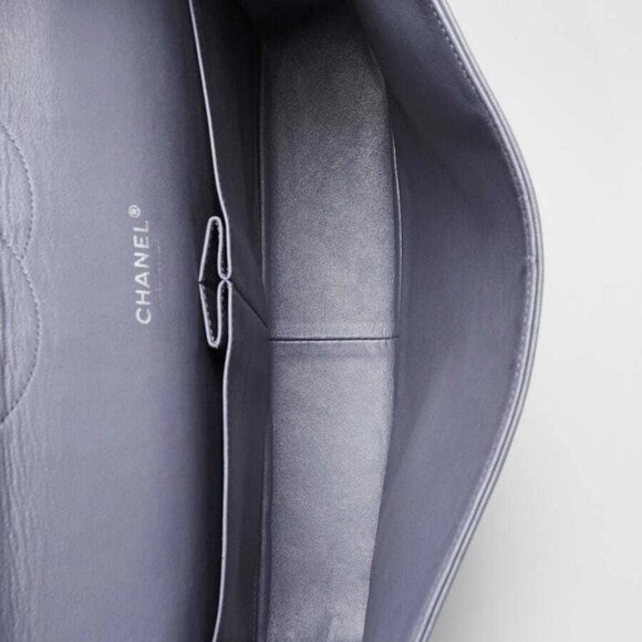 Chanel Purple Quilted Lambskin Leather Classic Maxi Double Flap Bag - Picture 8 of 9